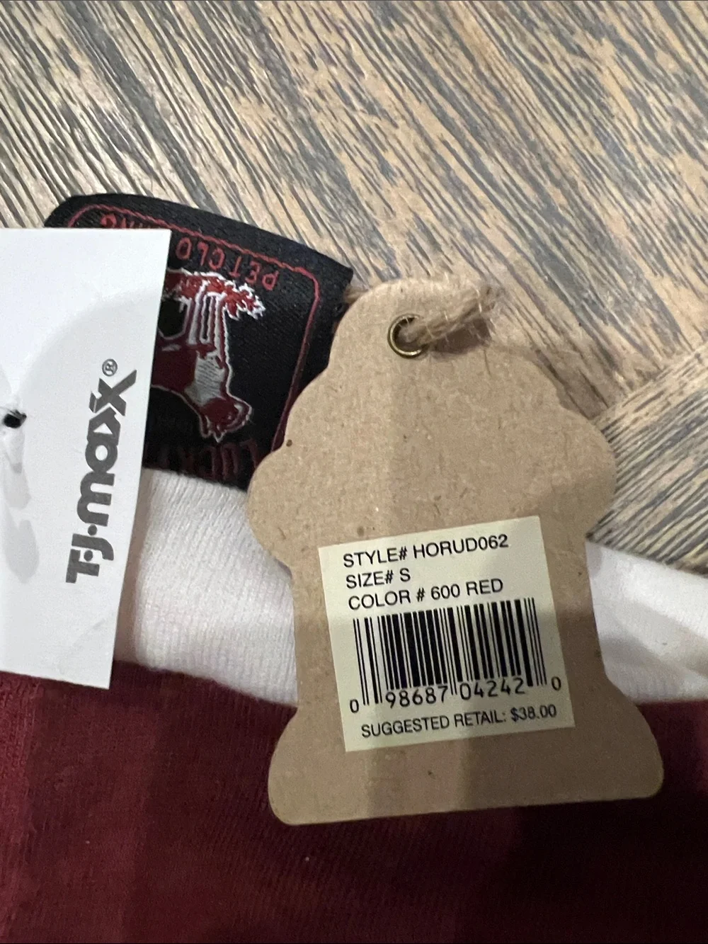 NWT Lucky Hound Maroon Graphic Dog Tee by